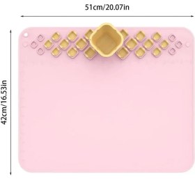 Resim Bifeng Shop Pembe Tarzı El Sanatları Için Silikon Paspaslar |çocuklar Için Silikon Boya Matı |su Bardağı ve Boya Tutuculu Boyama Matı Su Culu Boyama Matı (Yurt Dışından) 