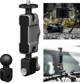 Resim Cbtx Dji Uyumlu Osmo Kamera Kelepçesi Montaj Montajı Balajı Sihirli Kol Çift Top Kafa Adaptörü 1/4 '' 