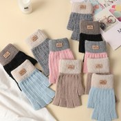 Resim Tıpma ve Yazma için Kadın Akriilik Parmaksız Eldiven, Sıcak Yüzme Kumaşı Yarım Parmak Isıtıcılar, Sonbahar/Kış Mevsimi, Elle Yıkama Sadece - Bir Çift 