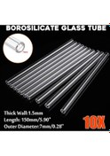 Resim Küresel Koleksiyon --- 10 Adet 150mm 7mm 1.5mm Kalın Duvar Borosilikat Cam Pyrex Üfleme Tüpü Laboratuvarı 