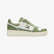 Resim Tommy Hilfiger Tommy Jeans Retro Basket Erkek Yeşil Spor Ayakkabı 