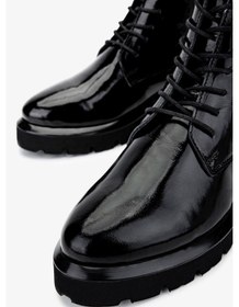 Resim Valmenti Kadın Siyah Rugan Casual Bot 1031 195-m8300 Bn Bot Sk24-25 Sıyah Rgn Siyah Rugan 