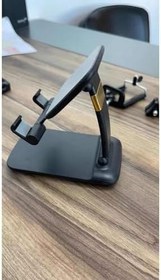 Resim bbtech Masa Üstü Telefon & Tablet Standı Kademeli Yükseklik Ayarlı Telefon Tutucu Stand Siyah;Siyah 