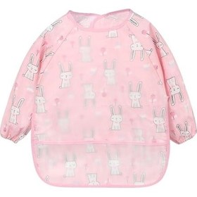 Resim Yarışı Tavşan Suntek Pembe Önlüğü Desenli Bebek Ar Pembe Pembe 