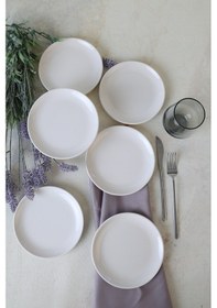 Resim Keramika Beyaz Delta Pasta Tabağı 17 Cm 6 Adet 006 Beyaz 