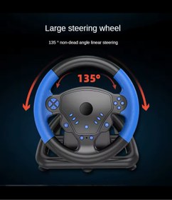 Resim CRK TECH Ps4 Ps3 Pc Android Uyumlu Oyuncu Direksiyon Seti 4 In 1 Vites Çift Motorlu Titreşimli 