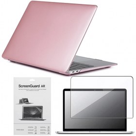 Resim Apple 13" Macbook Air A2337 M1 Rose Gold Kılıf Koruyucu + Ekran Filmi CMATM-133RG 