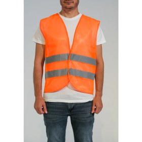 Resim Işçi Reflektörlü Ikaz Yeleği 10 Adet Turuncu 