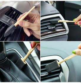 Resim Büro Ev Ofis Arabası Bakımı İçin Araç İçi 5parça Klima Havalandırma Oto Toz Alma Fırça Seti 