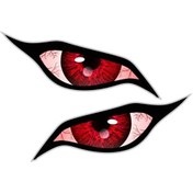 Resim J795g-20 Cm 7.87 İnç -1pair-j798 Çift Nazar Gözler Sarı Vinil Araba Motosiklet Kaskı Etiket Otomatik Kafa Engin Çıkar 