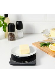 Resim Genel Markalar Mutfak Tartısı Orjinal Ikea Max 3 Kg Dijital Mutfak Terazisi 21x16 Cm A Kalite Siyah 