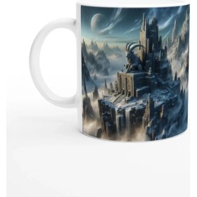 Resim Oğlak Burcu Baskılı Kahve Kupası - Elementsel Doğa Krallığı Temalı Vs3 