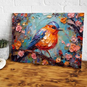 Resim Dala Konan Kuş - 120x80 ( Çok Satan ) 