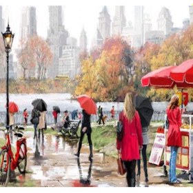 Resim Central Park Sticker(Çerçevesiz) 60x75 Sayılarla Boyama Hobi Seti 