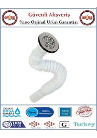 Resim Lavabo Gider Sifonu Körüklü Beyaz 