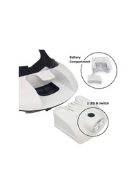 Resim Şapka Tipi Led Işıklı Büyüteç Gözlük 9X Zoom 5 Lens Kafa Lambası 