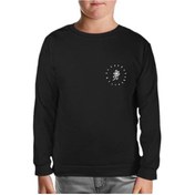 Resim Flower Shining Siyah Çocuk Sweatshirt Siyah 