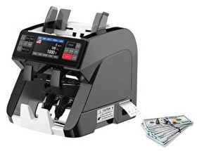 Resim Hemes Pro Black (Printer’lı) Para Sayma Makinesi 25 Ülkeli 1+1 (Müşteri Ekranlı) 