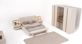 Resim Kumsal Ahşap Yatak Odası 