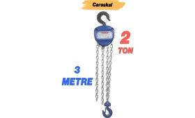 Resim 2 Ton 3 Metre Zincirli Caraskal Profesyonel El Vinci Dayanıklı Yük Kaldırma Makinesi Aparat Ceraskal 