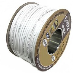Resim Herz RG6 U6 100 Metre Beyaz Uydu Anten Kablosu 