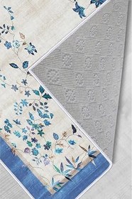 Resim Rovigo Dijital Baskı Yıkanabilir Kaymaz Taban Salon Halısı Rvg0392, Mavi, 80 x 200 