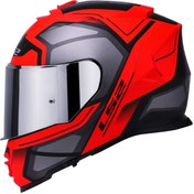 Resim LS2 Storm 2 Faster Mat Kırmızı-tıtanıum Kask 
