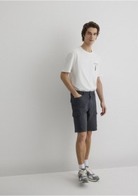 Resim Mavi - Lacivert Kargo Şort 0410287-80776 Lacivert 