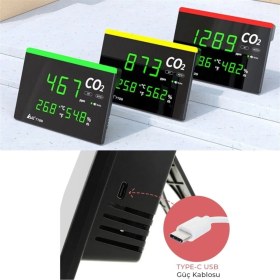 Resim Az 7729 Işıklı Display Ortam Hava Kalitesi Ölçer 