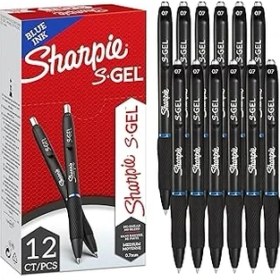 Resim Nacario Sharpie S-Gel Jel Kalemler | Orta Uç (0,7 Mm) | Mürekkepli Jel Kalem | 12 Adet 
