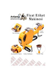 Resim Etiket Makinesi Kırmızı 1 Adet Pembe Fiyat Etiketi 10 Rulo Sekiz Haneli Fiyat Etiketi Makinası Lira Dolar Euro Dayanıklı 