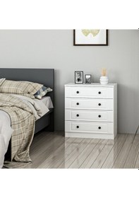 Resim Kale Şifonyer 4Ç - Beyaz Mebran 