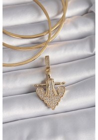 Resim Pirinç Gold Renk Zirkon Taşlı Çapa Model Ajda Charm - Tj-bc1000 