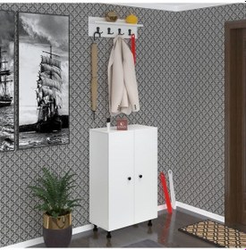 Resim Kenzlife Ayakkabılık Başmak6 Byz 98 060 30 Kapaksız 6 Raflı 18 Çift Ayakkabı Kapasitesi Ahşap 