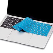 Resim Açık Mavi Laptop Macbook Air Klavye Koruyucu Us-tr Harf Baskılı A1932 Ile Uyumlu McStorey