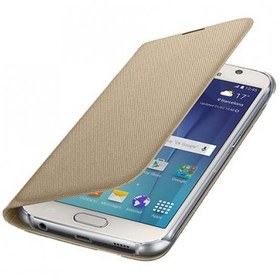 Resim Galaxy S6 Flip Wallet (Tekstil) Altın EF-WG920BFEGWW (Out) 