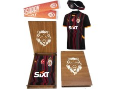 Resim Galatasaray Puma Lisanslı 2024/2025 5 Yıldızlı Alternatif Forma Atkı ve Bileklik Hediyelik Ahşap Kutulu 