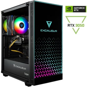 Resim CASPER Excalibur E65L.144F-DF50X-0HC Core i5-14400F 32GB DDR5 RAM 1TB SSD RTX 3050 Dos Masaüstü Bilgisayar 