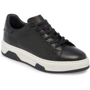 Resim Tergan Siyah Hakiki Deri Erkek Sneaker - E24S1AY57024-A41 