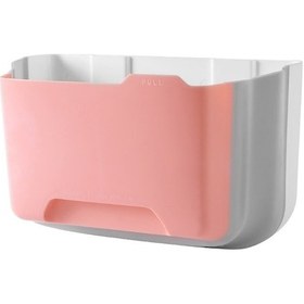 Resim Rogfer Ev Ve Araba İçin Katlanabilir Araba Kutusu Çift Kullanımlı Çöp Kovası Organizatörü Açık Pembe 