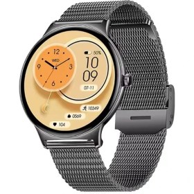 Resim Haino Teko Watch Ultra 5 Amoled Ekran Super Slim Tasarım Waterproof 3 Kordonlu Akıllı Saat Titanyum Siyah 