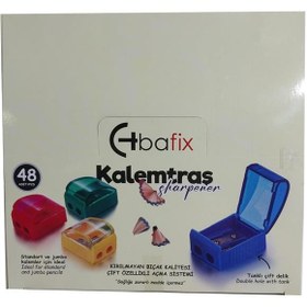 Resim Bafix Kalemtraş Klasik Çift Delikli Kapaklı TS826-B 