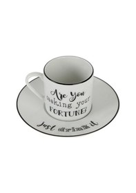 Resim Porland Be Happy Tabaklı Kahve Fincanı 90 CC 