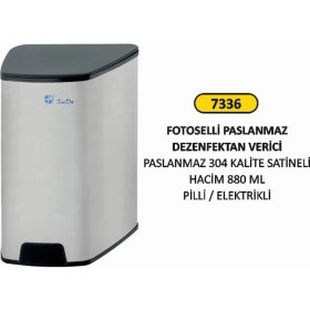 Resim Arı Metal Fotoselli Paslanmaz Dezenfektan Verici 0,800 ml 