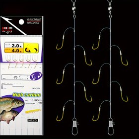 Resim Paslanmaz Çelik Altın Renkli Balıkçılık Kanca Kancaları 3#-7# (0.2-4.0mm) - Tatlısu Tuzlu Su Olta Balığı İçin Keskin Dayanıklı Kancalar, Güvenli Dikenli Tasarım ve Çok Boyutlu Assorti ile Yüksek Karbonlu Çelik Yapı, Olta Kancaları 