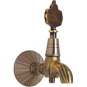 Resim Tuğralı Antik Osmanlı Musluğu 1/2 (lüx . %100 Pirinç) Bakır 