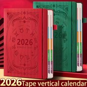 Resim 2026 Yeni 12 Burç Takvimi Planlayıcı Defter, Öz Disiplin Damga Kart Kitabı, 400 Sayfa Sert Kapak Düz Açık Tasarım - öğrenciler ve iş kullanımı İçin Cadılar Bayramı, Şükran Günü & Noel Edisyonu 