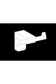 Resim Zethome F1 Serisi Paslanmaz Duvara Monte Bornoz Askılığı Siyah 