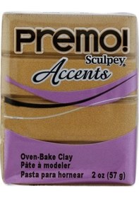 Resim Sculpey Premo Polimer Kil 57Gr. - Antique Gold 