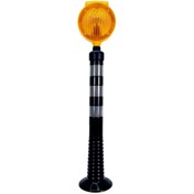 Resim İleri Trafik Solar Sarı Yuvarlak Flaşörlü Siyah Delinatör Seti 